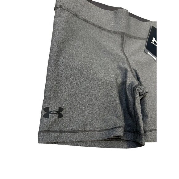 Under Armour Women 5” Charcoal Heather Middy Mid Rise Shorts (1360938) Small - Picture 6 of 11